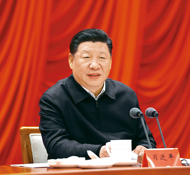　　2019年1月21日，省部級(jí)主要領(lǐng)導(dǎo)干部堅(jiān)持底線思維著力防范化解重大風(fēng)險(xiǎn)專題研討班在中央黨校開(kāi)班。中共中央總書(shū)記、國(guó)家主席、中央軍委主席習(xí)近平在開(kāi)班式上發(fā)表重要講話。 新華社記者 饒愛(ài)民/攝